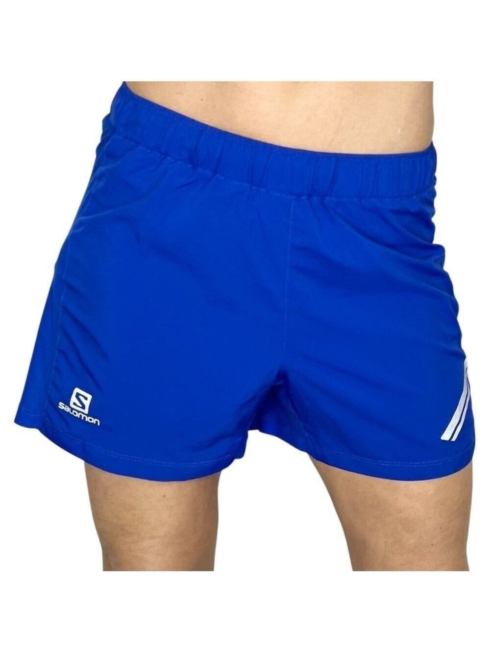 Salomon Advanced Skin Active Dry royal blue lined athletic running shorts S